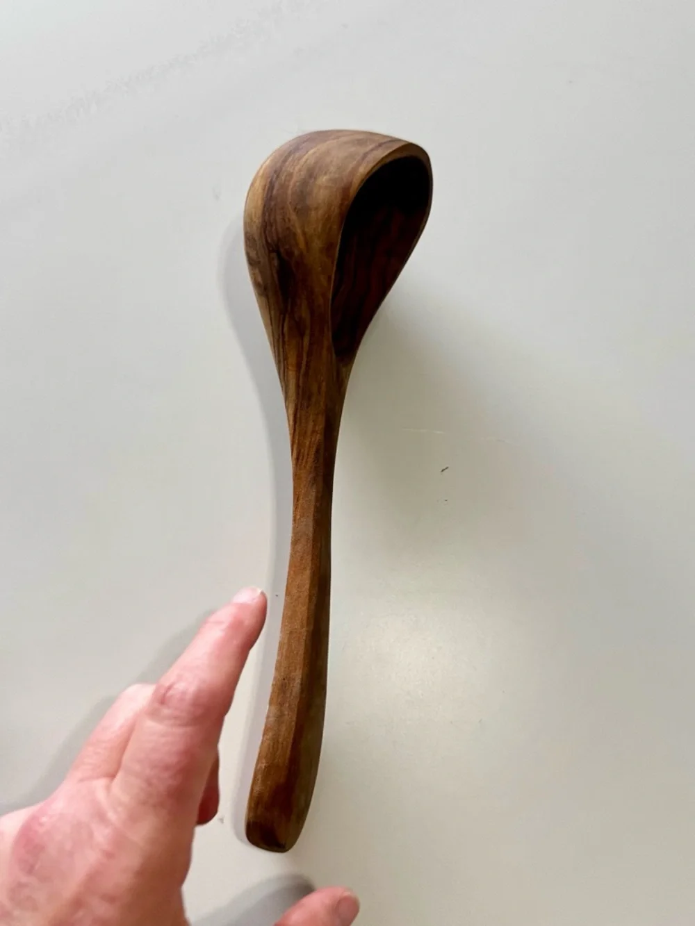 VINTAGE Old Hand-Carved Wooden Spoon Cooking Ladle